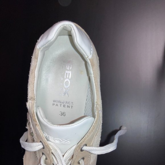 Geox Respira Suede Beige Sneakers Size 36 - Picture 9 of 11